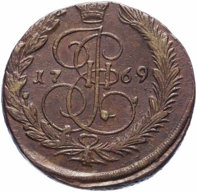 Купить 5 копеек 1769 ЕМ   орёл 1770-1777, нового образца