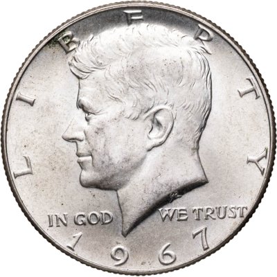 купить США 50 центов (1/2 доллара, half dollar) 1967 Kennedy Half Dollar (Кеннеди)