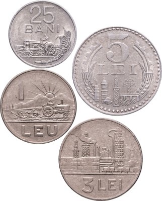 купить Румыния набор из 4 монет 1966-1982