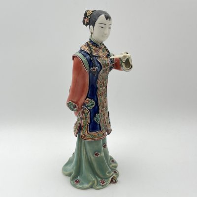 купить Статуэтка "Китайская девушка с запиской", Shiwan Wucai, керамика, глазурь, роспись, Китай, 1980-2000 гг.
