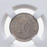 Купить Германия 10 пфеннигов (pfennig) 1914 G знак монетного двора: "G" - Карлсруэ в слабе DNC MS64