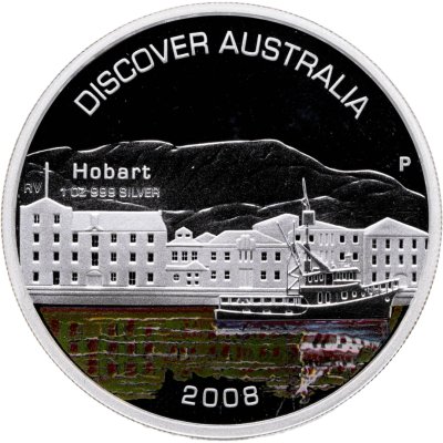 купить Австралия 1 доллар (dollar) 2008 Узнайте Австралию - Хобарт