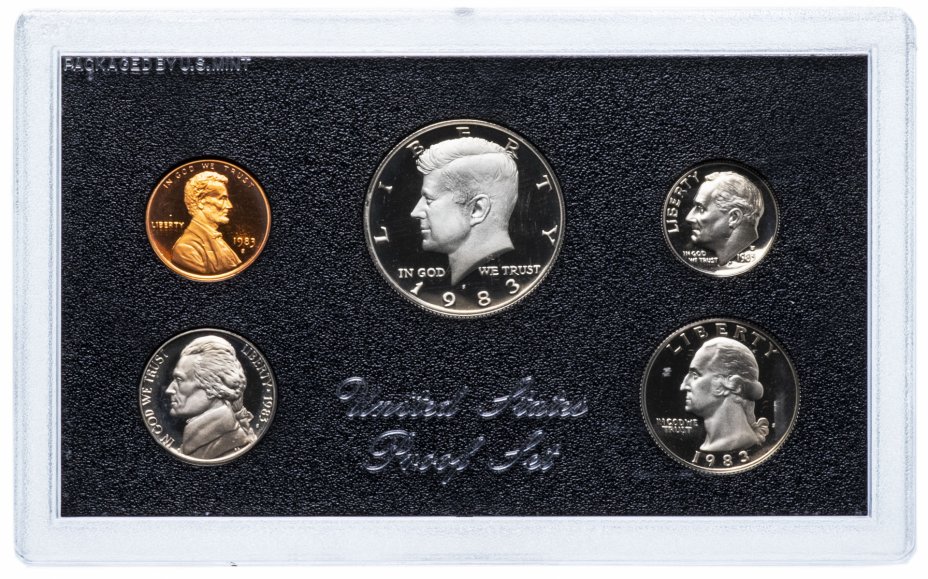 купить США  годовой набор монет 1983 S (5 монет в футляре)