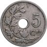 Купить Бельгия 5 сантимов (centimes) 1902 Надпись на французском - 'BELGIQUE'