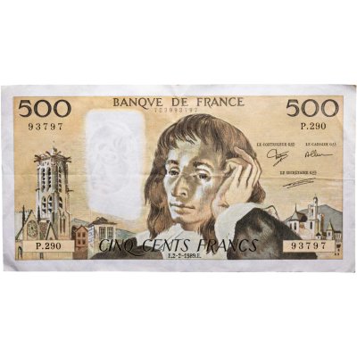 купить Франция 500 франков 1989 года (Pick 156g)