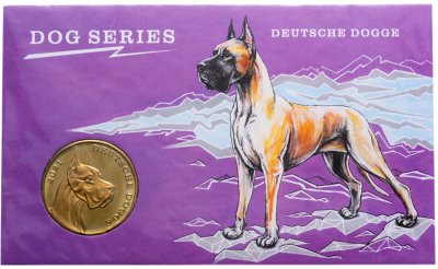 купить Мьянма (Паган) - 3 доллара 2021 серия породы собак, "Немецкий дог" Монетовидный жетон
