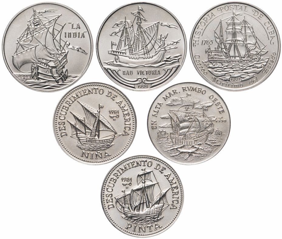 купить Куба набор из 6 монет 1 песо 1981-1994