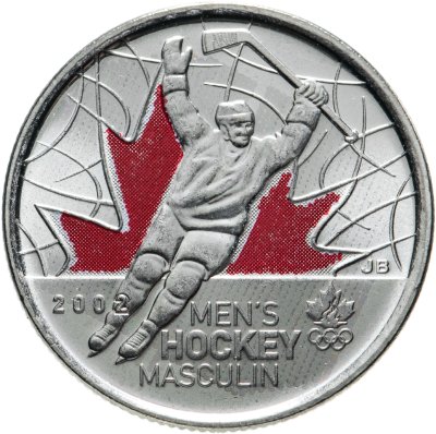 купить Канада 25 центов (cents) 2009 "XXI зимние Олимпийские Игры, Ванкувер 2010 - Мужской хоккей", (цветная)