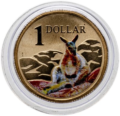 купить Австралия 1 доллар 2008 "Наземные животные Австралий-скальный валлаби (Кенгуру)"