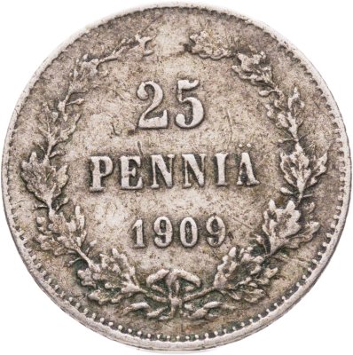 купить 25 пенни 1909 L монета для Финляндии