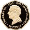 Купить Соломоновы Острова 50 центов 2025 «85-я годовщина - Пиноккио. Пиноккио и Джимини Крикет/позолоченная/»