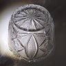 Купить Салатник круглой формы с резным геометрически декором, хрусталь, алмазная грань, СССР, 1970-1990 гг.