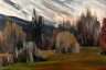 Купить Картина "Предзимье", оформленная в раму, художник Ю.М. Бондаренко (1956 г.р.), дерево, картон, масло, СССР, 1987 г.