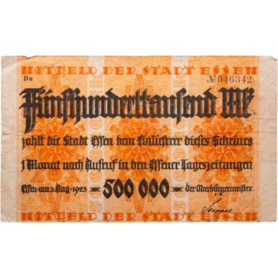 купить Германия, Нотгельд, Эссен 500 000 марок 1923