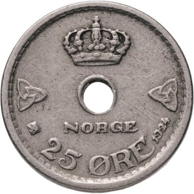 купить Норвегия 25 эре (ore) 1924