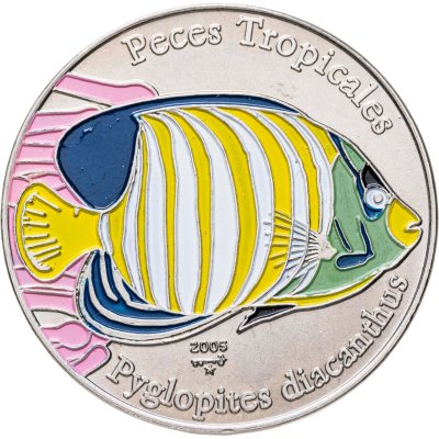 купить Куба 1 песо (peso) 2005 Тропические рыбы - Королевский ангел (Pygoplites diacanthus)