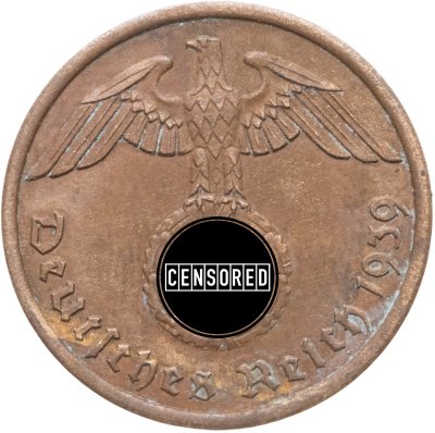 купить Германия, Третий рейх 2 рейхспфеннига (reichspfennig) 1939, знак монетного двора "А" - Берлин