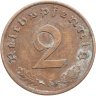 Купить Германия, Третий рейх 2 рейхспфеннига (reichspfennig) 1939, знак монетного двора "А" - Берлин