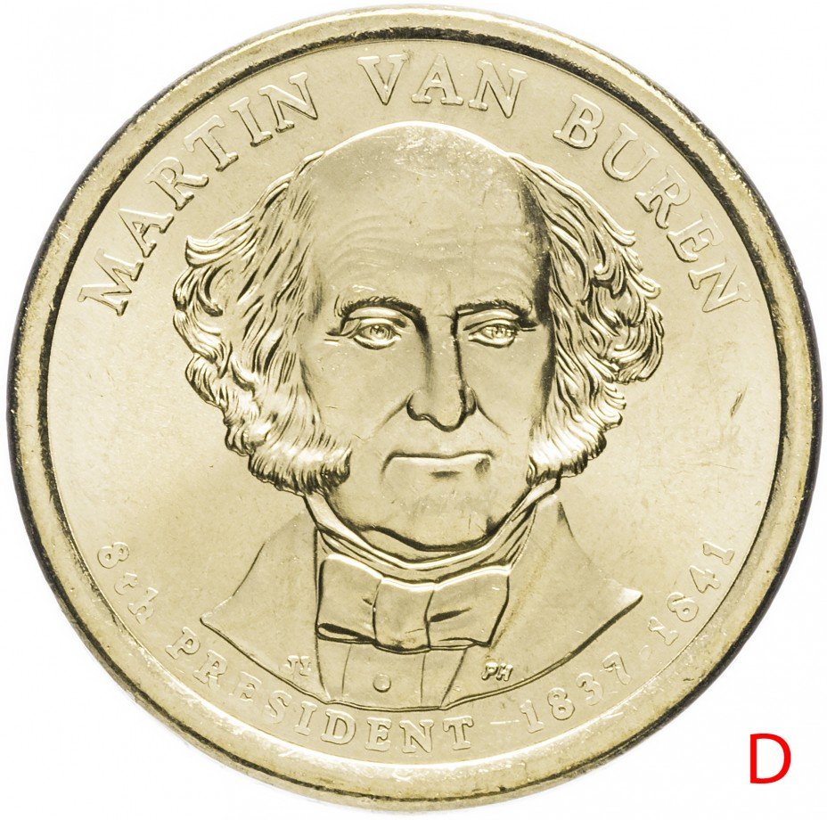 купить США 1 доллар 2008 D "8-ой Президент США - Мартин Ван Бюрен"