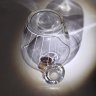 Купить Штоф с декором в полоску белого цвета, стекло, обводка, золочение, Европа, 1970-1990 гг.