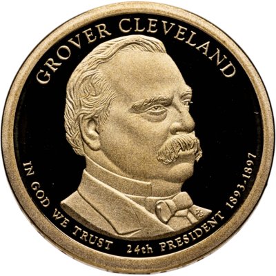 купить США 1 доллар (dollar) 2012 S Гровер Кливленд (24-й президент США), знак монетного двора "S" - Сан-Франциско