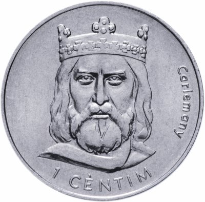 купить Андорра 1 сантим (centime) 2002 "Карл Великий"