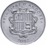 Купить Андорра 1 сантим (centime) 2002 "Карл Великий"