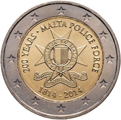 купить Мальта 2 евро 2014 "200 лет полиции Мальты"