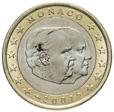 купить Монако 1 euro (евро) 2001 "Prince Rainier III (князь Ренье III)"