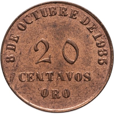 купить Перу 20 сентаво 1935 токен фонда по сбору средств на возведение памятника адмиралу Мигелю Грау