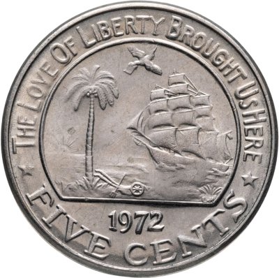 купить Либерия 5 центов (cents) 1972