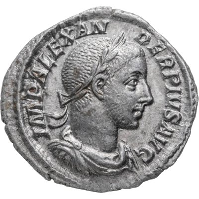 купить Римская империя, Александр Север, 222-235 годы, денарий бог Сол RIC 109