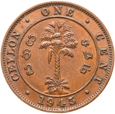 купить Цейлон 1 цент (cent) 1945