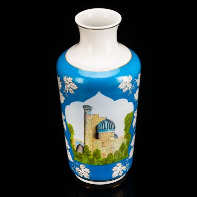 купить Ваза "Гур-Эмир. Самарканд", фарфор, крытье, роспись, золочение, Самаркандский фарфоровый завод, СССР, 1972-1982 гг.
