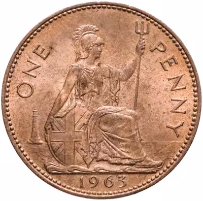купить Великобритания 1 пенни (penny) 1963