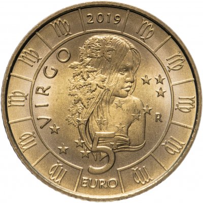 купить Сан-Марино 5 евро 2019 Знаки зодиака - Дева