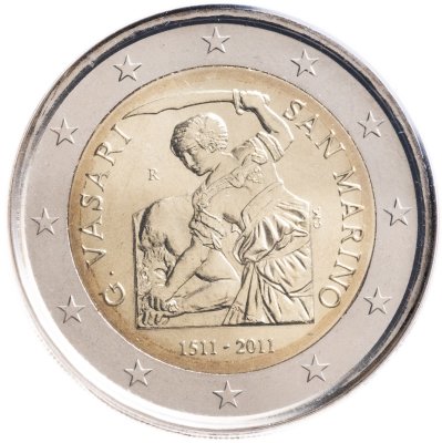 купить Сан-Марино 2 евро 2011 "500 лет со дня рождения Джорджо Вазари"