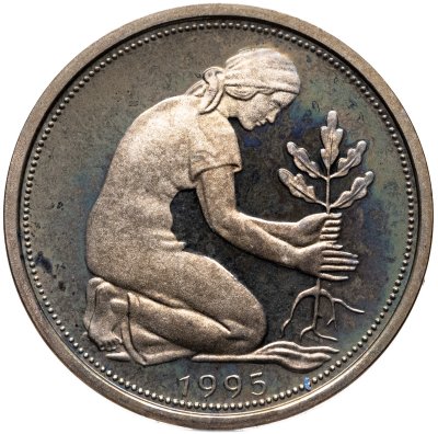 купить Германия 50 пфеннигов (pfennig) 1995 J