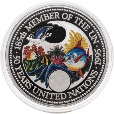 купить Палау 20 долларов 1995 "50 лет ООН" цветная, рыбки