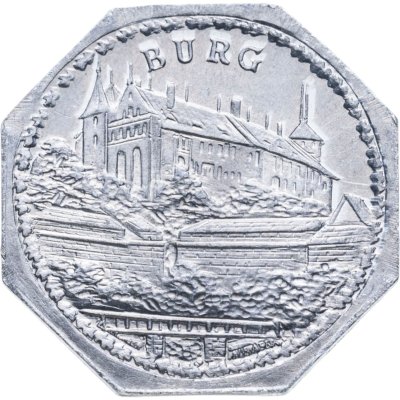 купить Германия, Нюрнберг 20 пфеннигов 1920 "Нюрнбергская крепость Бург" (трамвайный жетон)