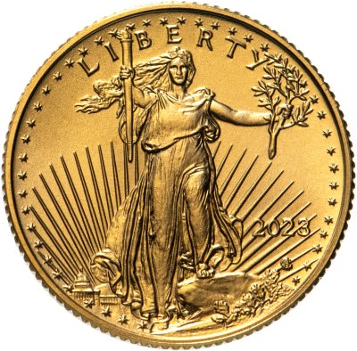 купить США 5 долларов (dollars) 2023 American Gold Eagle (орёл нового типа)