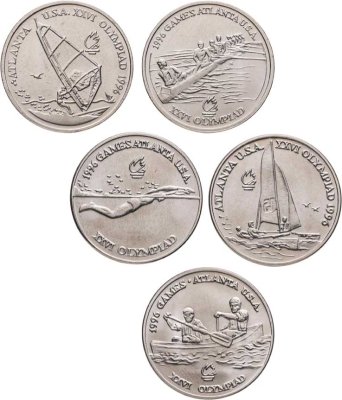 купить Румыния, комплект 5-ти памятных 10 леев 1996 монет Игры XXVI летней Олимпиады Атланта-96