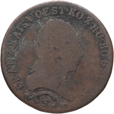 купить Австрия 1 крейцер (kreuzer) 1812, знак монетного двора "S" - Смолник