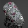 Купить Ваза для цветов с рельефным изображением роз, стекло, Walther Glas, Германия, 2000-2010 гг.