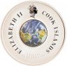 Купить Острова Кука 1 доллар 2008 "1-й человек в открытом космосе. Юрий Гагарин"