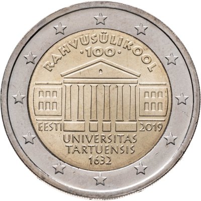 купить Эстония 2 евро (euro) 2019 100 лет преподаванию на эстонском языке в Тартуском университете