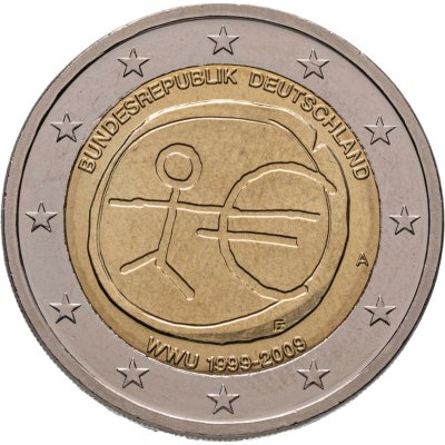 купить Германия 2 евро 2009 A "10 лет Экономическому и валютному союзу"