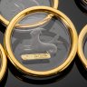 Купить Набор из 6 подставок (розеток) под бокалы и 2 пепельниц из серии "Знаки зодиака" ("Zodiac signs"), хрусталь, огранка intaglio, металл, золочение, 1960-1970 гг.