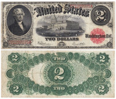 купить США 2 доллара 1917 Speelman-White