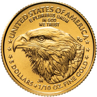 купить США 5 долларов (dollars) 2023 American Gold Eagle (орёл нового типа)